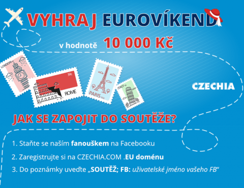 Vyhrajte EUROVÍKEND za 10.000 Kč s CZECHIA.COM