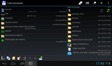 Total Commander pro Android