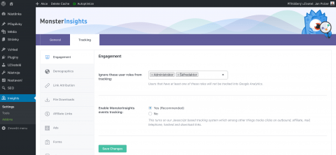 Nastavení Google Analytics ve WordPressu