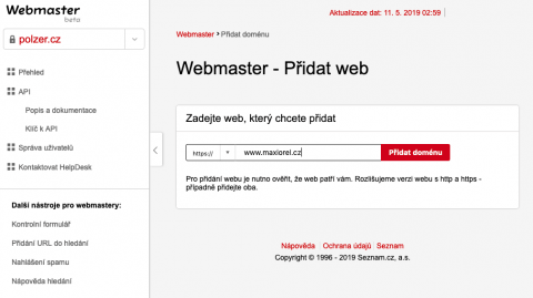 Seznam Webmaster