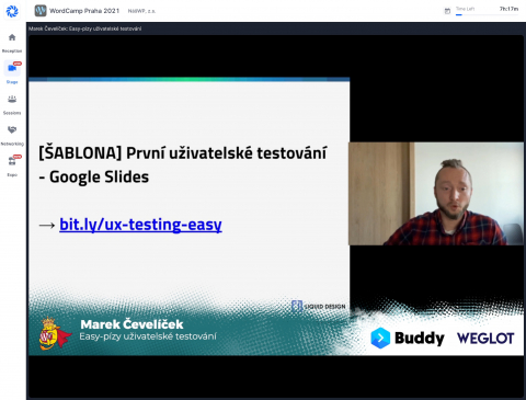 Marek Čevelíček a přednáška o uživatelském testování na WordCamp Praha 2021