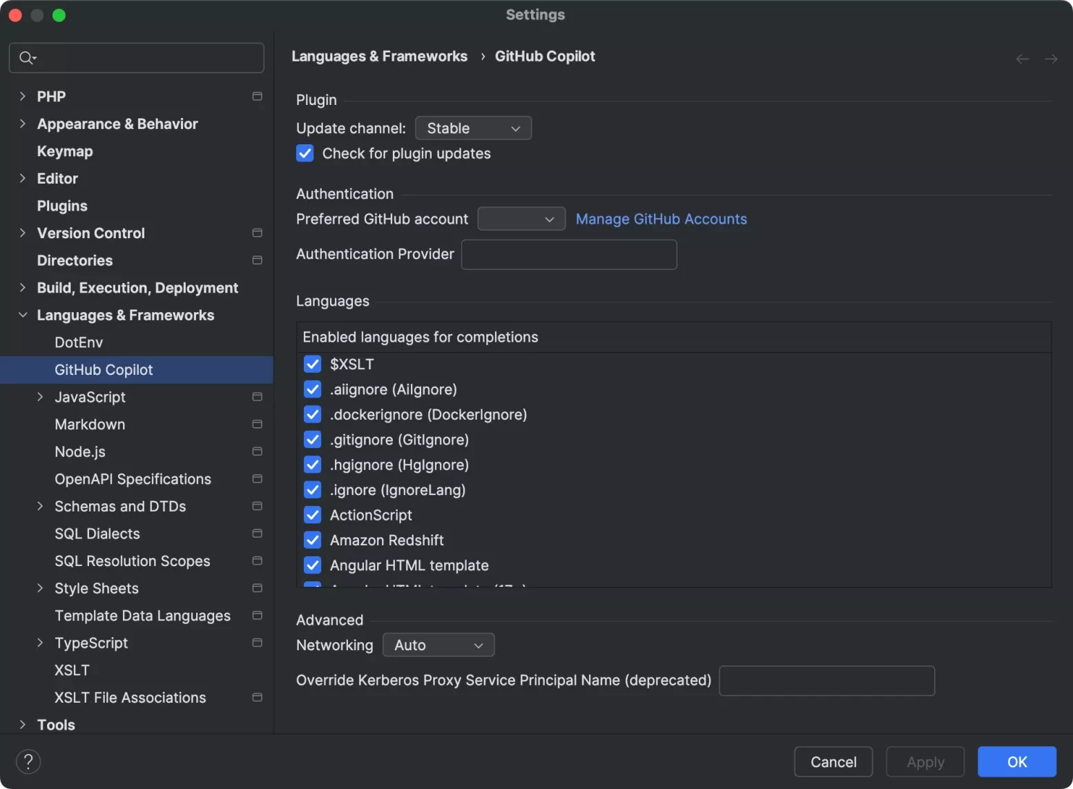 Nastavení GitHub Copilota v JetBrains IDE