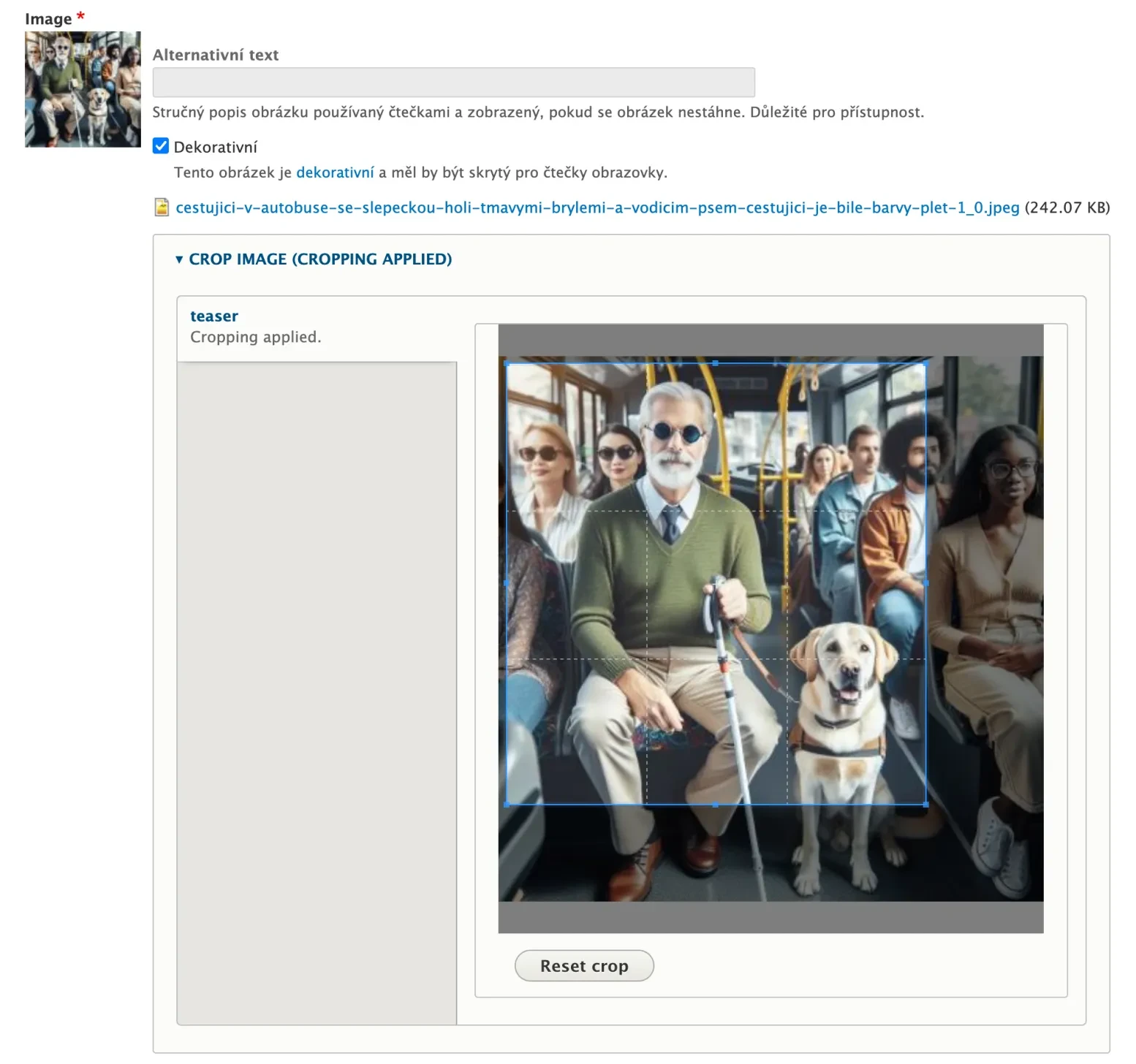 Drupal a modul Decorative Image Widget