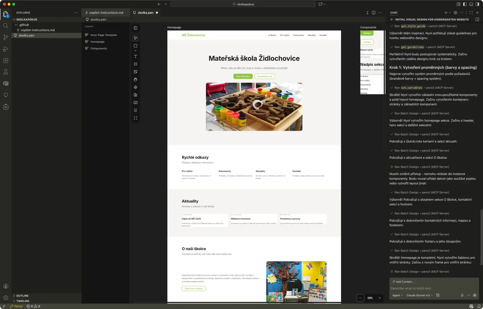 Claude Sonet 4.5 přidal do designu obrázky