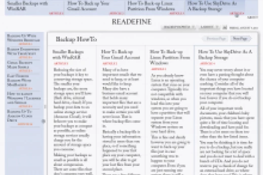 Readefine zobrazí obsah z RSS jako novinové články