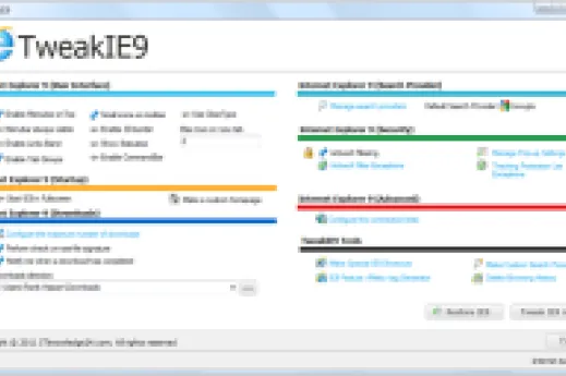 TweakIE9 - upravte si chování Internet Exploreru 9