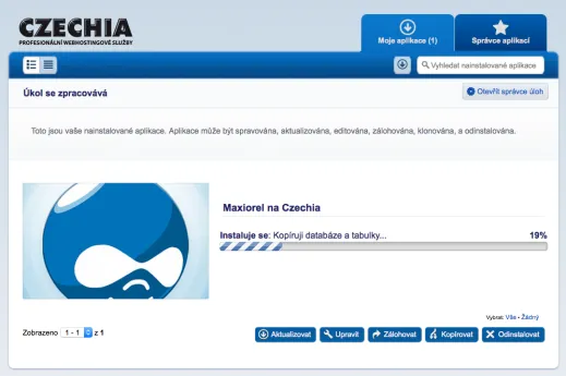 CzechiaApps: instalace open source CMS na jedno kliknutí