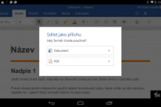 Microsoft Office pro Android s exportem do PDF