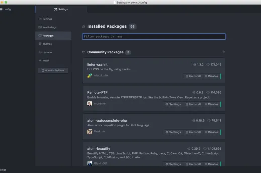 Oblíbené pluginy pro programátorský editor Atom z pohledu tvůrce webů